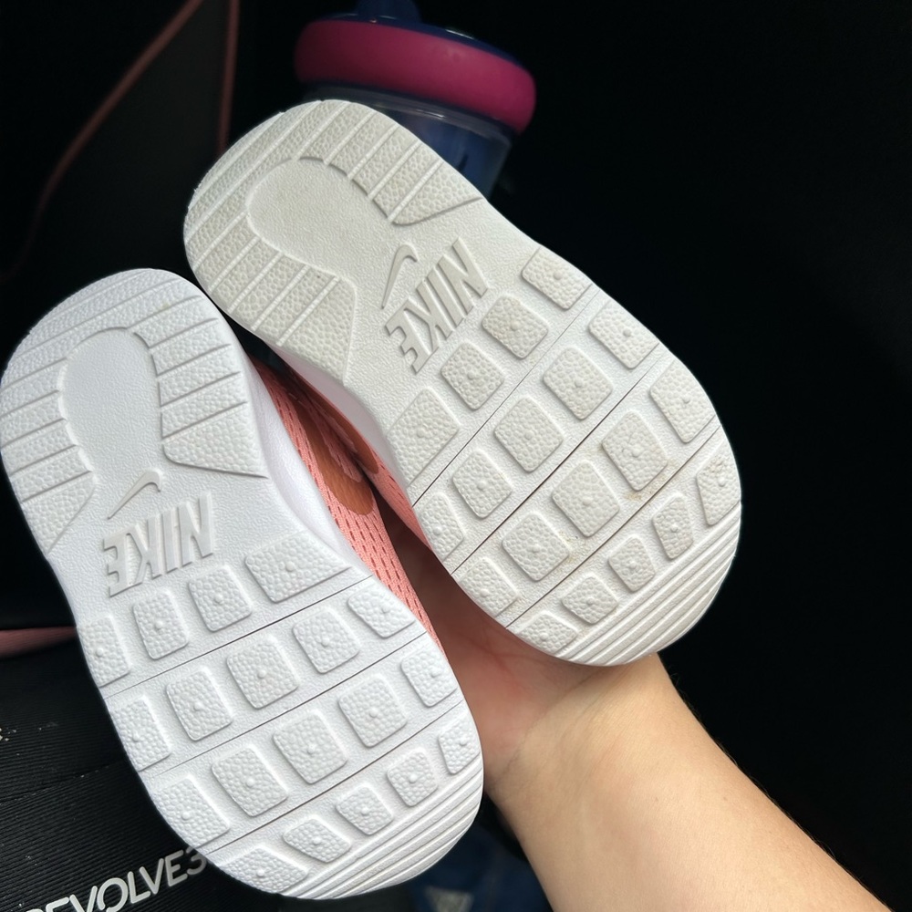 Nike Pink and White Sneakers Lightweight Flexible Design